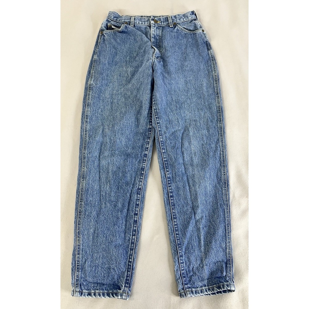 Vintage Lee Mom Jeans Womens Size 14 Medium High Rise USA MADE Riders 80's 90's